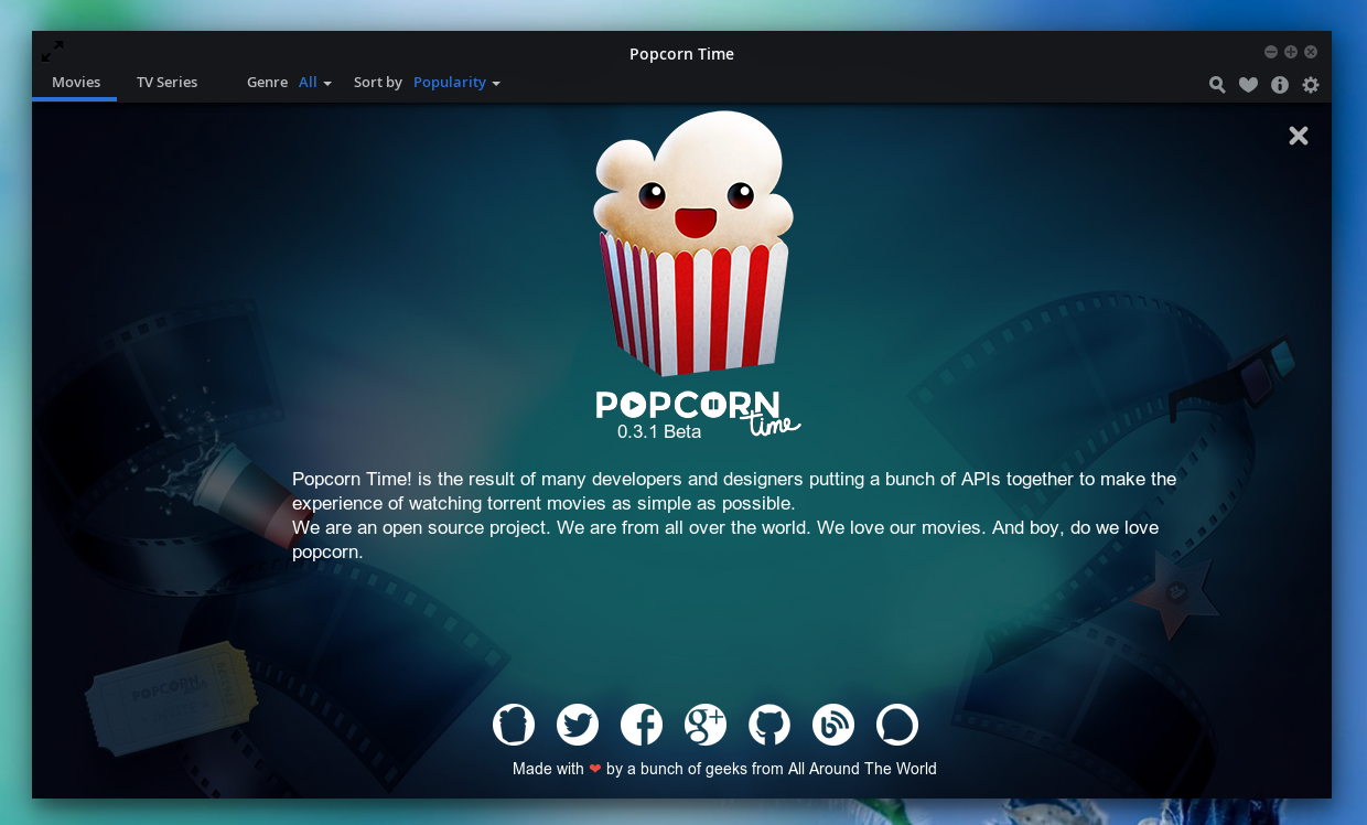 [ P2P ] PopCornTime en version Online !